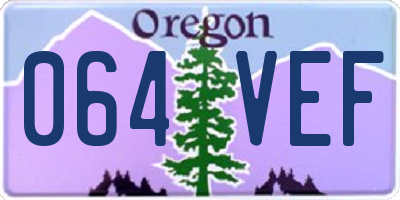 OR license plate 064VEF