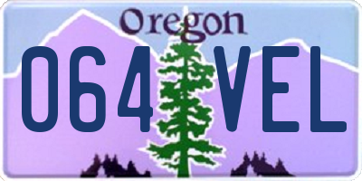 OR license plate 064VEL