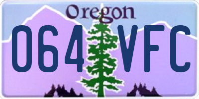 OR license plate 064VFC