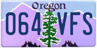 OR license plate 064VFS
