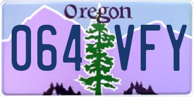 OR license plate 064VFY