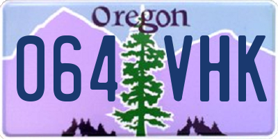 OR license plate 064VHK