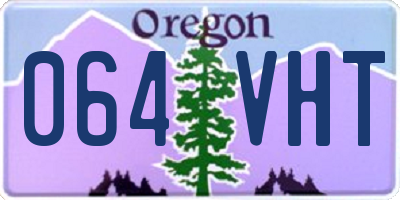 OR license plate 064VHT