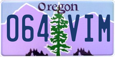 OR license plate 064VIM