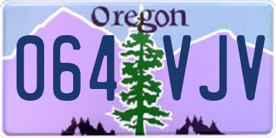 OR license plate 064VJV