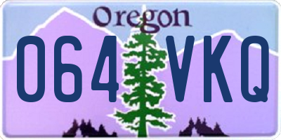 OR license plate 064VKQ