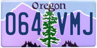 OR license plate 064VMJ