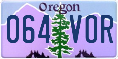 OR license plate 064VOR