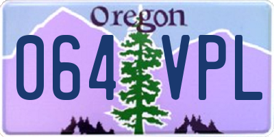 OR license plate 064VPL