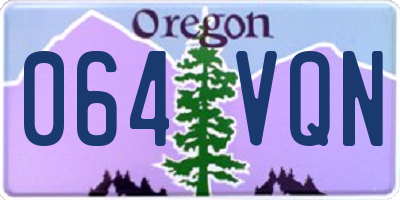 OR license plate 064VQN