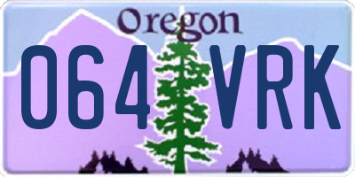 OR license plate 064VRK