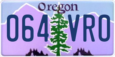 OR license plate 064VRO