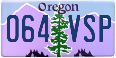 OR license plate 064VSP