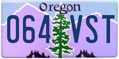 OR license plate 064VST