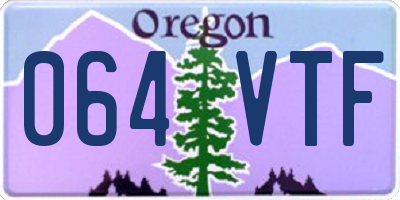 OR license plate 064VTF