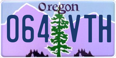 OR license plate 064VTH