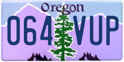 OR license plate 064VUP