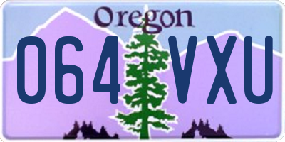 OR license plate 064VXU