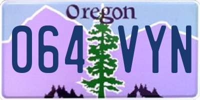OR license plate 064VYN