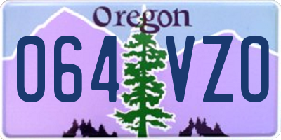 OR license plate 064VZO