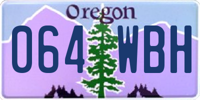 OR license plate 064WBH