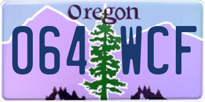 OR license plate 064WCF
