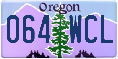 OR license plate 064WCL