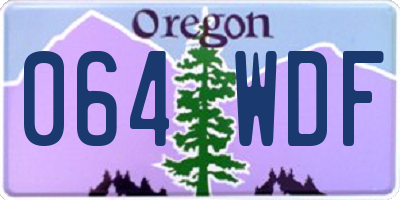 OR license plate 064WDF
