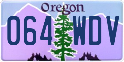 OR license plate 064WDV