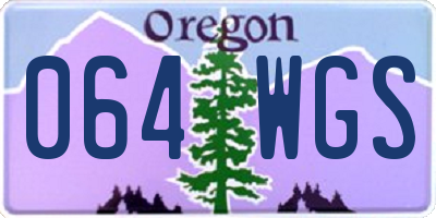 OR license plate 064WGS