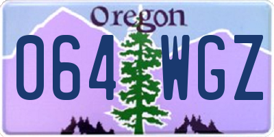 OR license plate 064WGZ