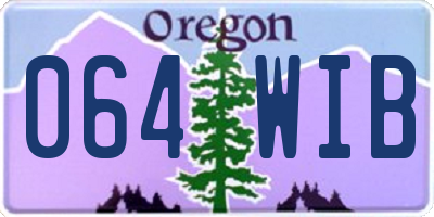 OR license plate 064WIB