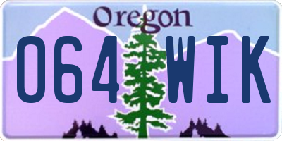 OR license plate 064WIK