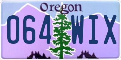 OR license plate 064WIX