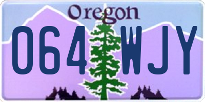 OR license plate 064WJY