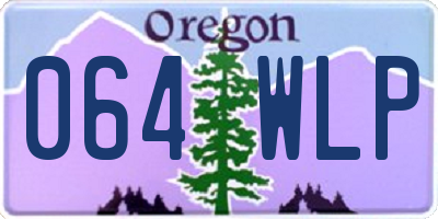 OR license plate 064WLP