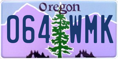 OR license plate 064WMK