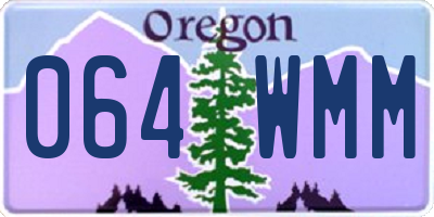 OR license plate 064WMM