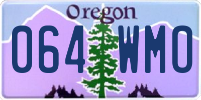 OR license plate 064WMO