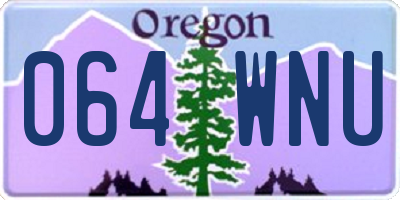 OR license plate 064WNU