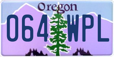 OR license plate 064WPL