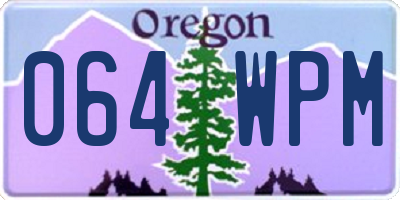 OR license plate 064WPM
