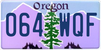 OR license plate 064WQF