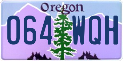 OR license plate 064WQH
