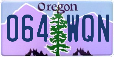 OR license plate 064WQN