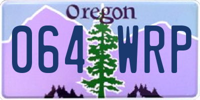 OR license plate 064WRP