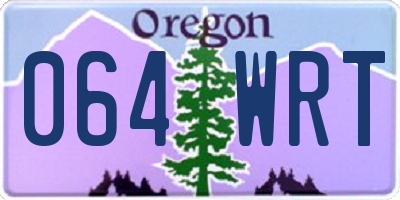 OR license plate 064WRT