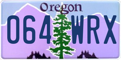 OR license plate 064WRX
