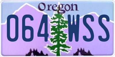 OR license plate 064WSS