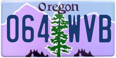 OR license plate 064WVB
